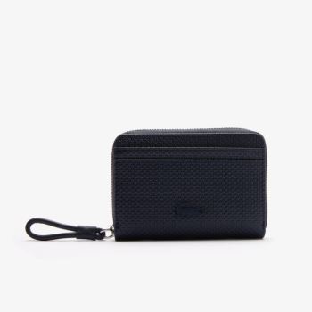 Lacoste Chantaco Piqué Leather Mini Coin Pouch - Taška Dámské Tmavě Blankyt Blankyt | CZ-jcjbnX